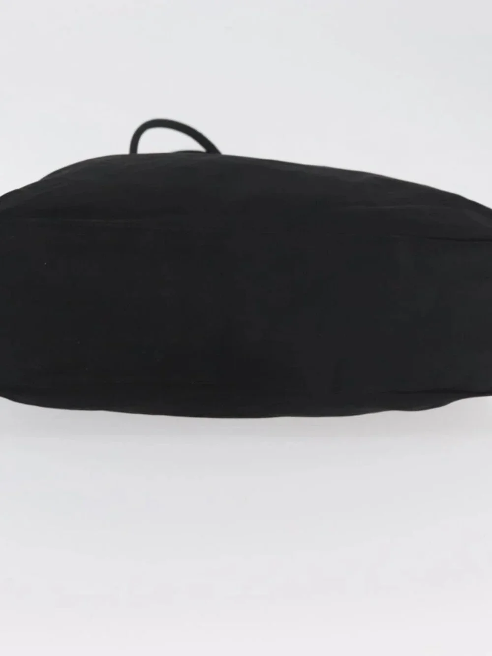 PRADA Tote Bag Nylon Black Silver Auth 176592